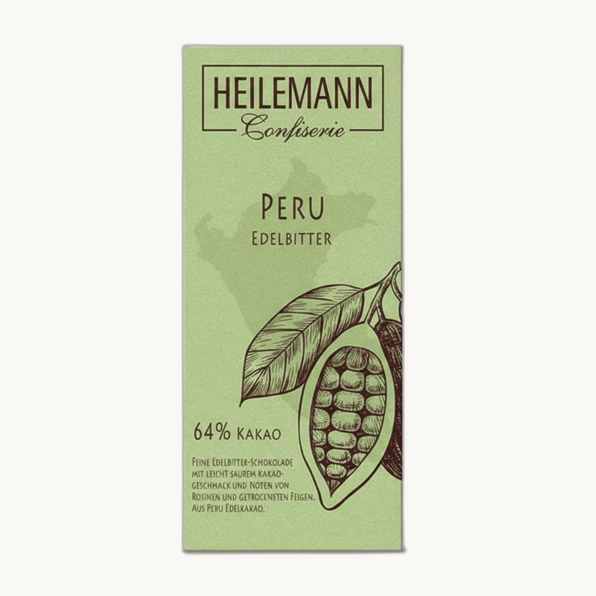 Edelbitterschokolade Peru 64% (80 Gramm)