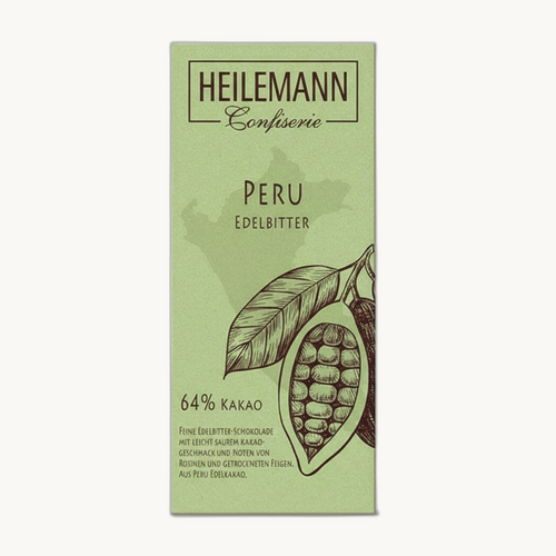 Edelbitterschokolade Peru 64% (80 Gramm)
