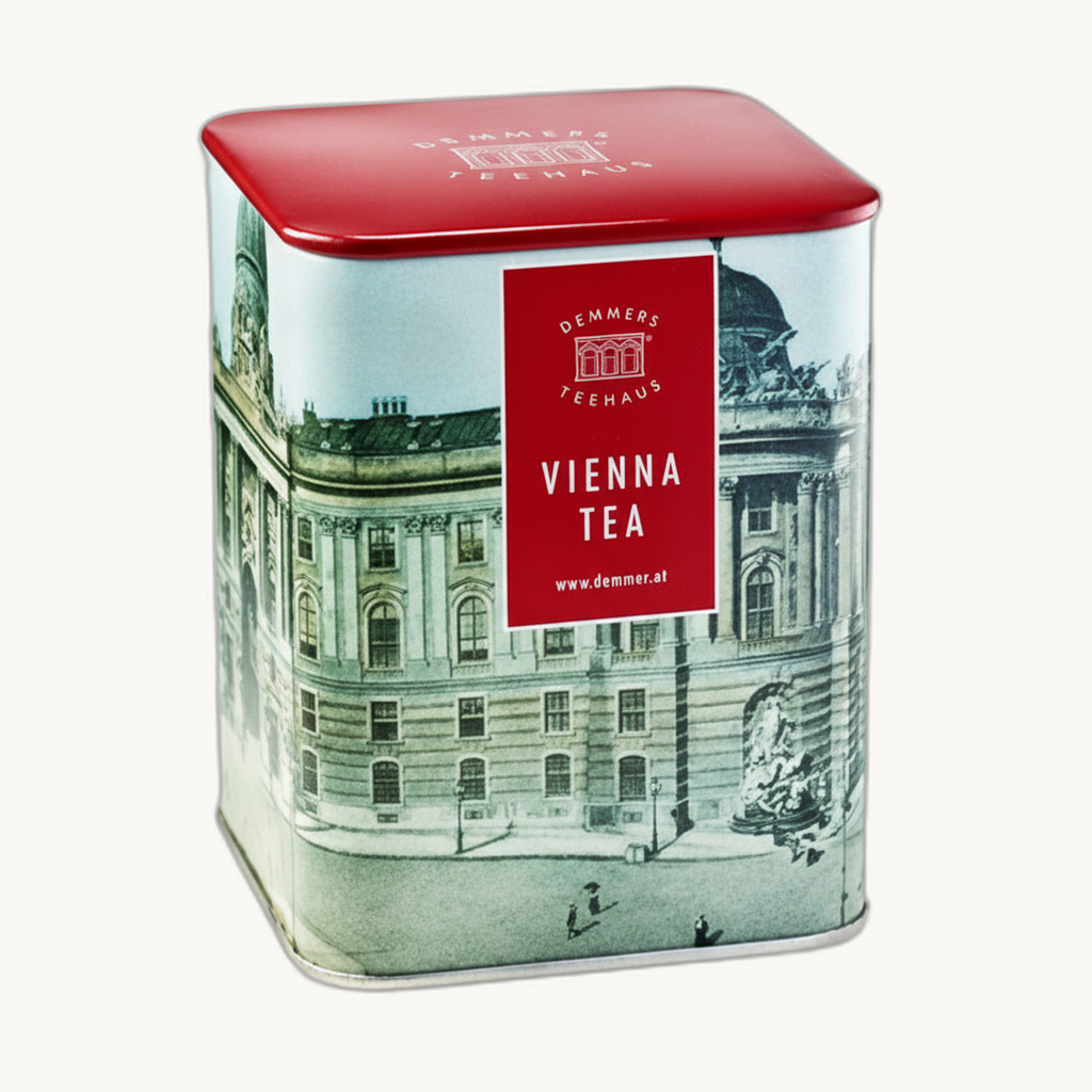 Teedose "Wiener Hofburg" mit Früchtetee Red Orange (100 Gramm)
