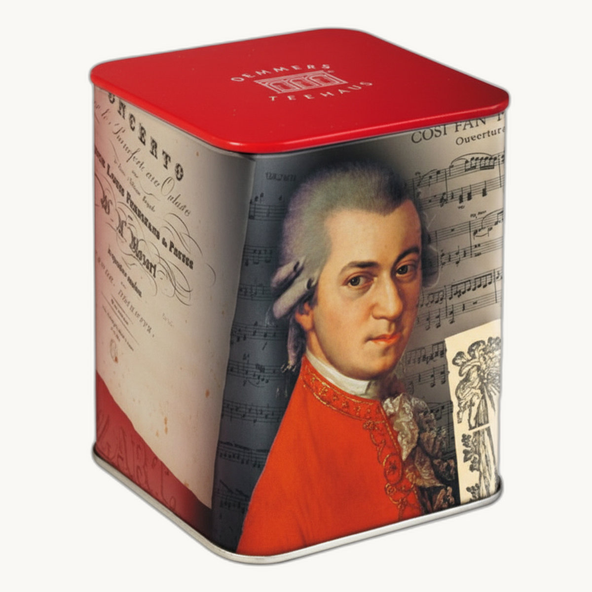 Teedose Mozart „Cosi fan Tutte“ mit Schwarztee "Bitter Orange" (100 Gramm)