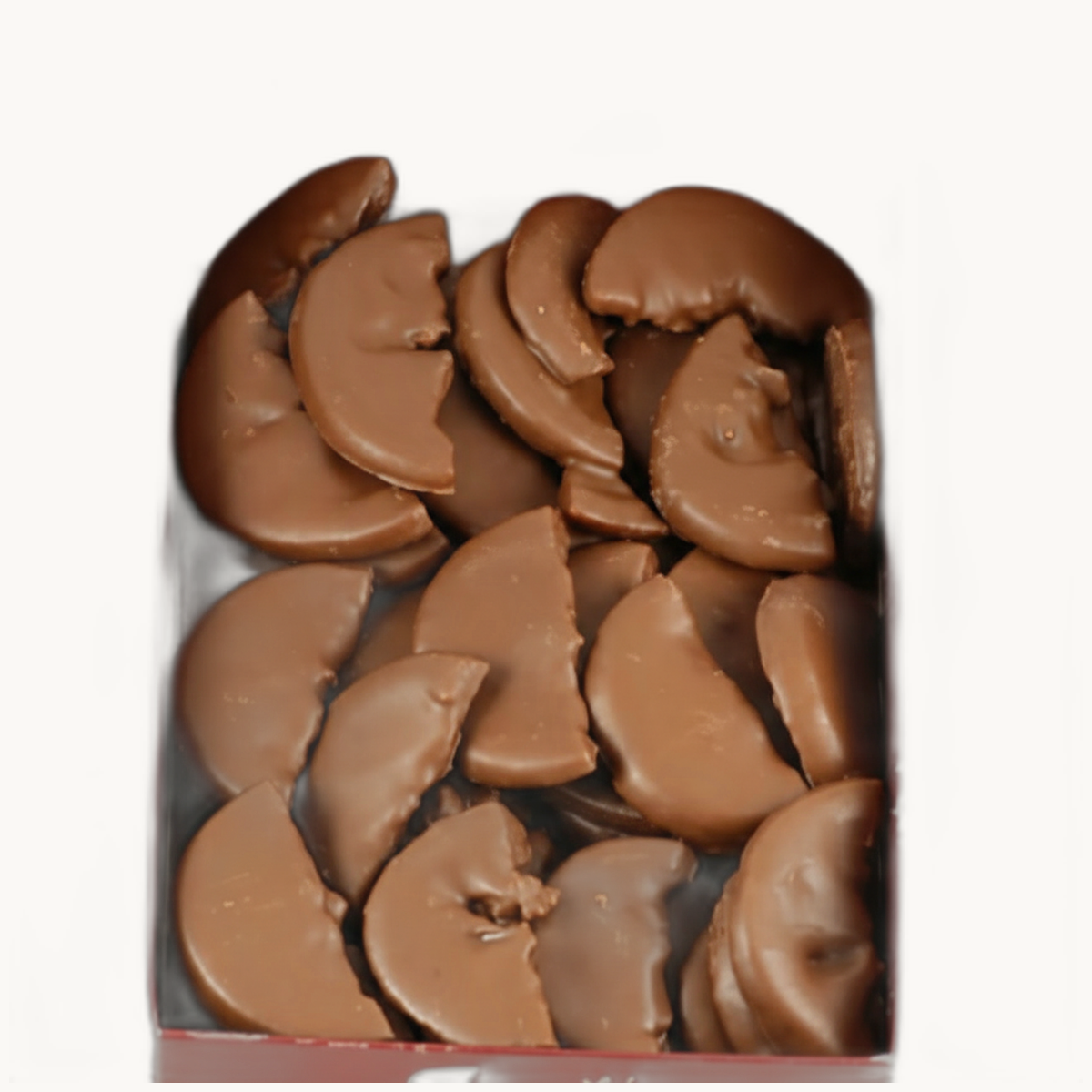 Kandierte Orangenscheiben in Vollmilchschokolade (200 Gramm)