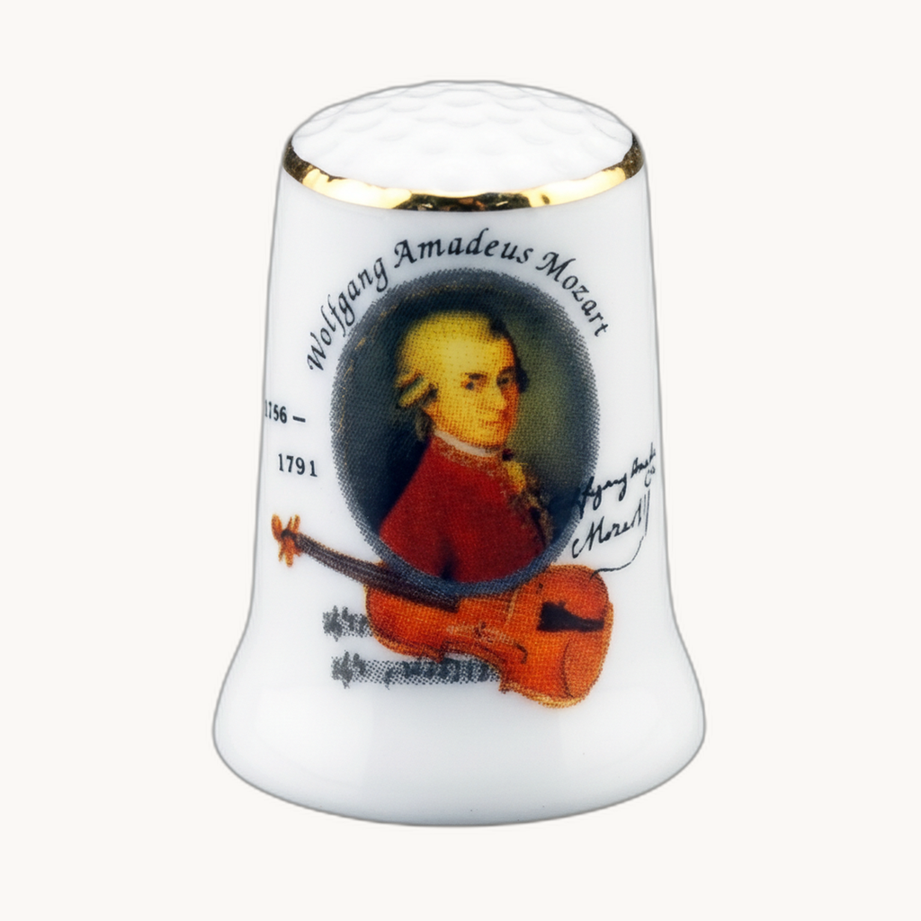 Prozellan Fingerhut "Wolfgang Amadeus Mozart" - Bild 2