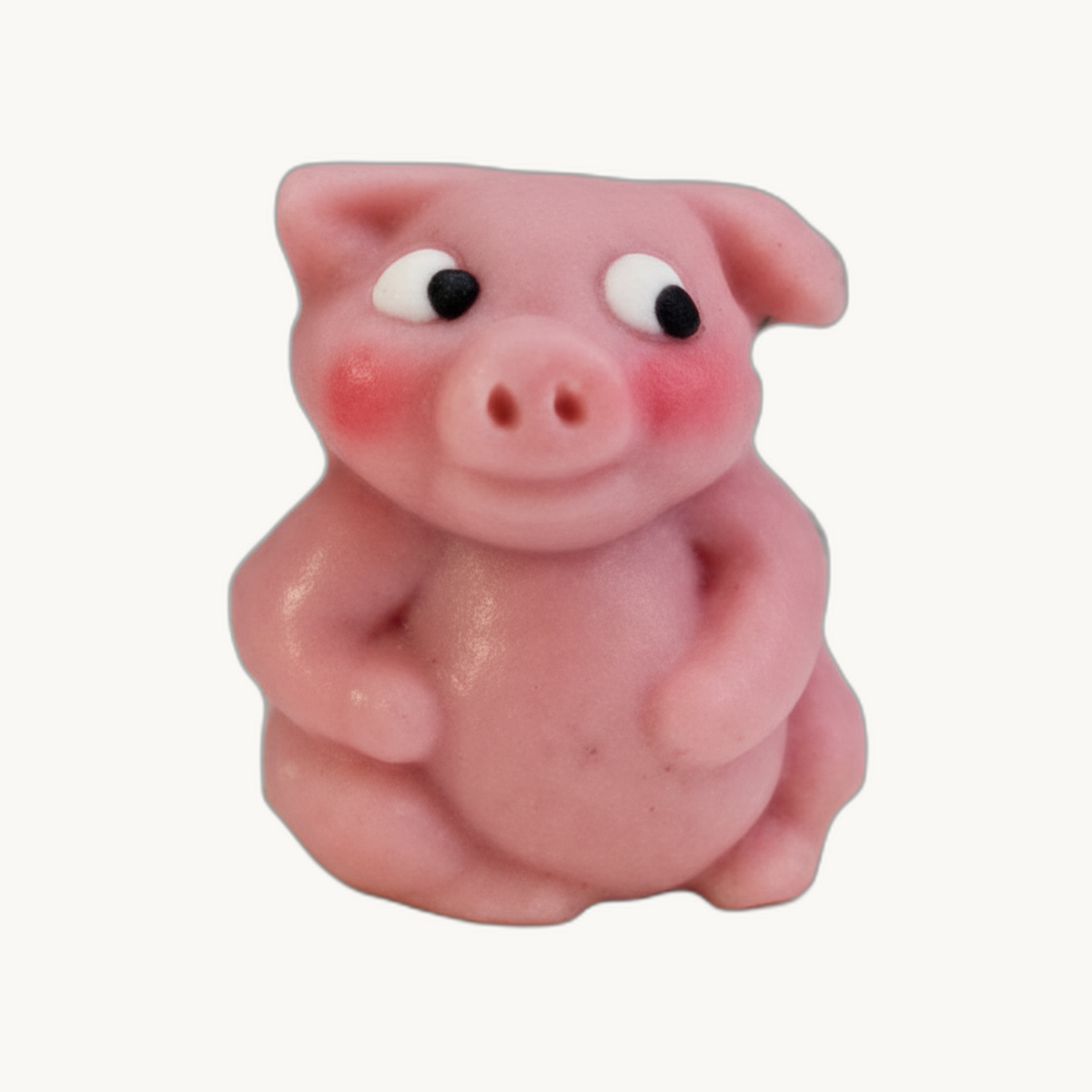 Marzipan Glücksbringer Schweinchen Sitzend Mini (25 Gramm)