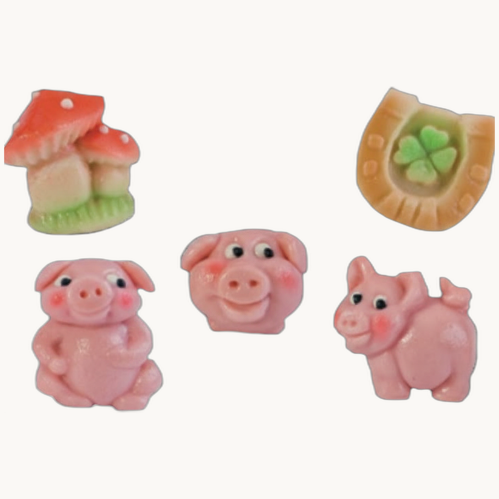 Marzipan Glücksbringer Schweinchen Sitzend Mini (25 Gramm) - Bild 2