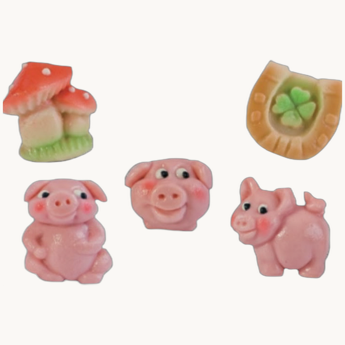 Marzipan Glücksbringer Schweinchen Sitzend Mini (25 Gramm) - Bild 2
