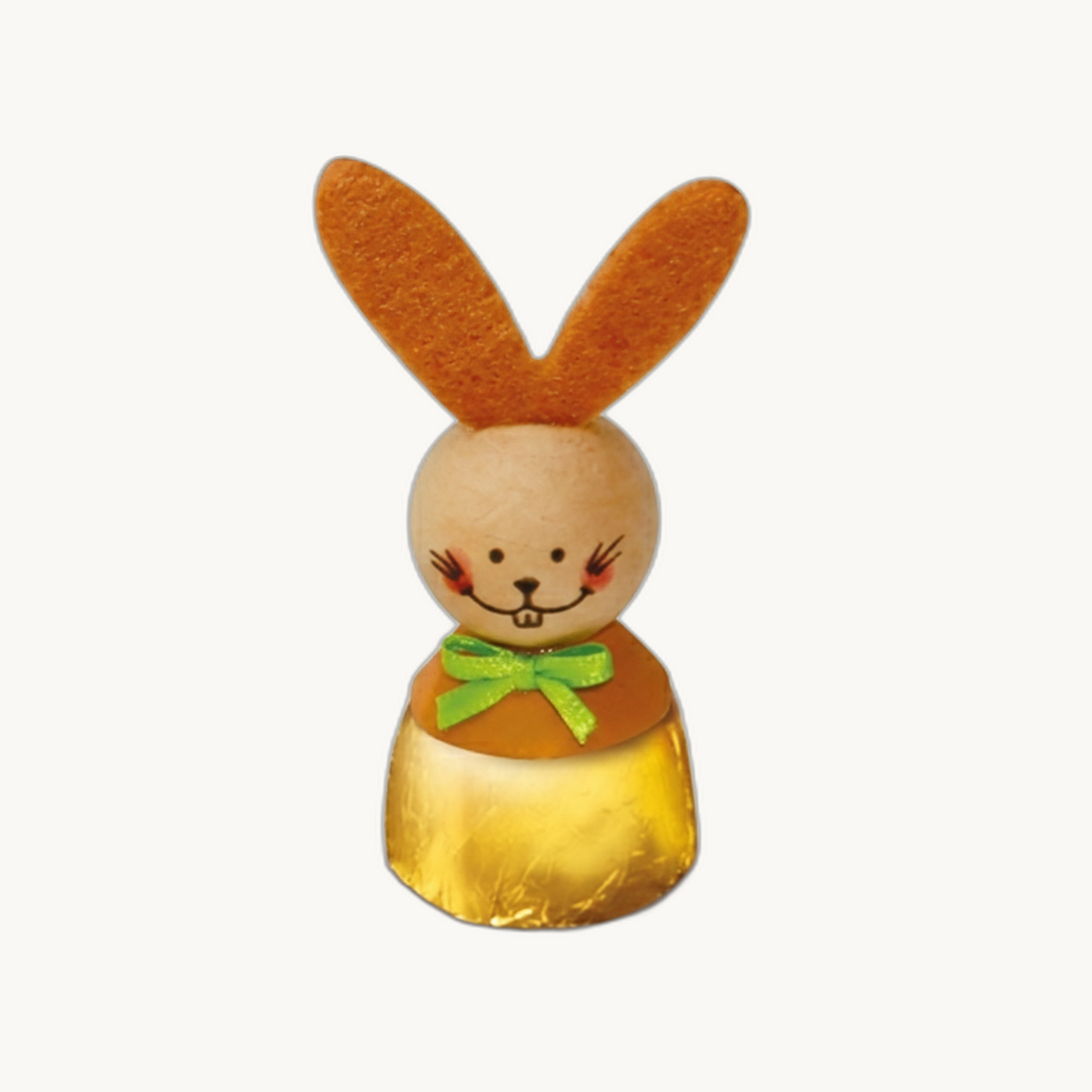 Osterfigur Hase auf Nusskrokantpraline (15 Gramm) - Bild 2