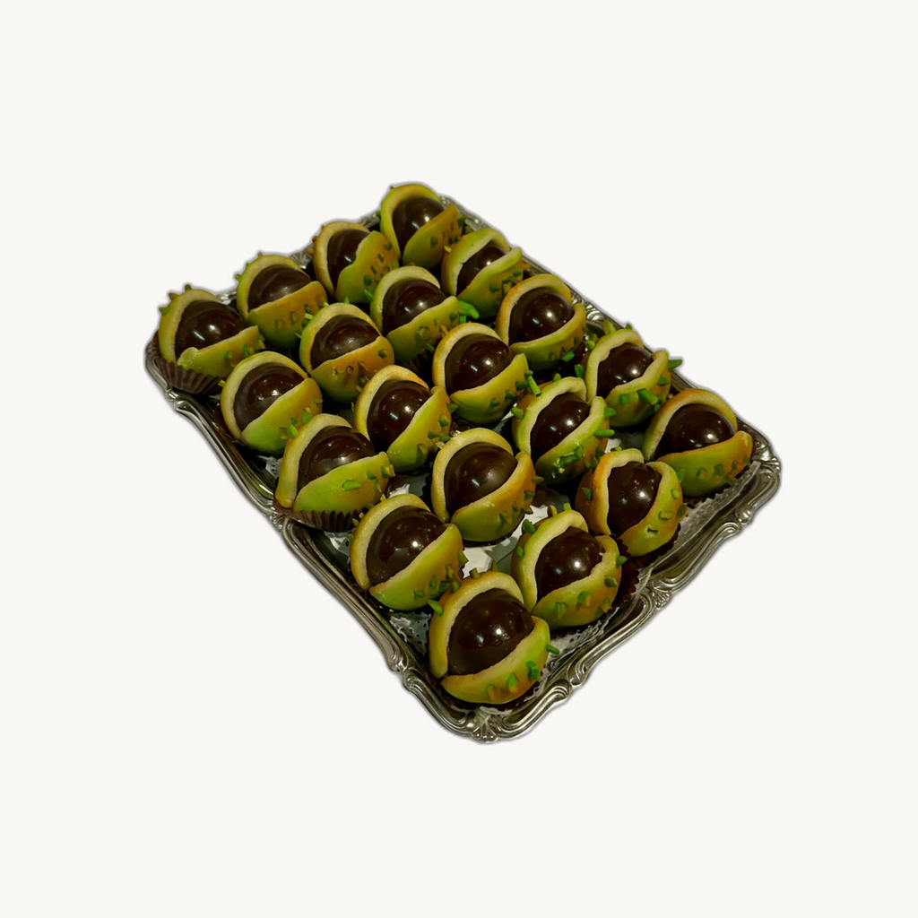 Marzipan Kastanien (4.5 Gramm) - Handgefertigt - Bild 2